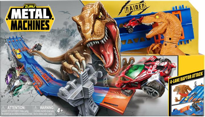 Actual product image Zuru Metal Machines - Playset - 4 Lane Raptor Attack Set (6740)