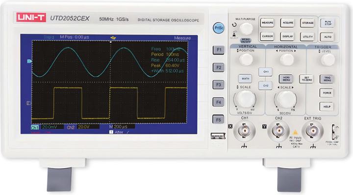 Produktbild Uni-T Oszilloskop UTD2052CEX+, 50 MHz, 2 Kanal