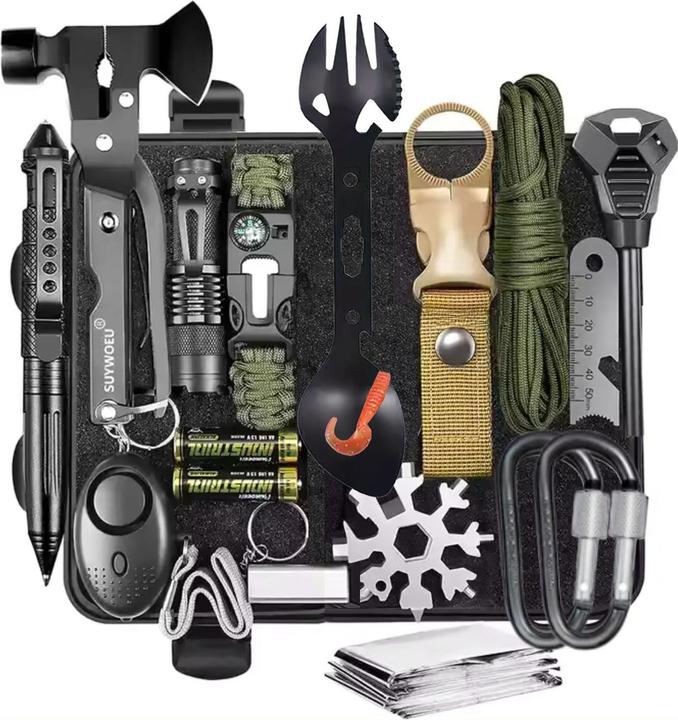 Hermex 16in1 Outdoor-Survival-Box (16 Funktionen)