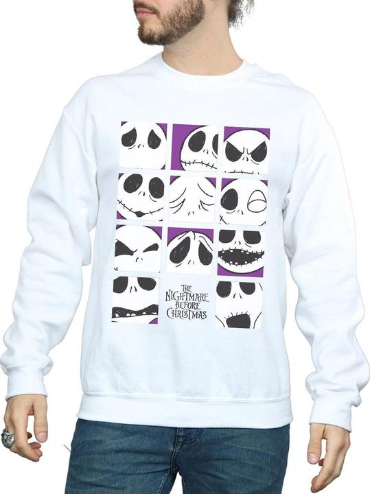 Immagine prodotto Disney Nightmare Before Christmas Many Faces Of Jack Squares Felpa Uomo (S)