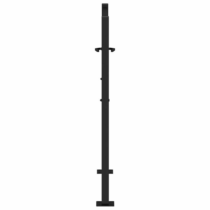 Productafbeelding VidaXL Tuinpoort zwart 105x105 cm stalen blad design hek buitenpoort