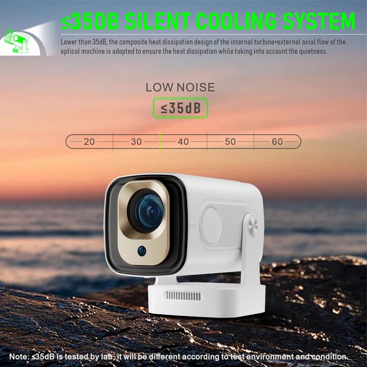 Immagine prodotto PhoneLook Smart Projektor HY260 Pro Heimkino 200 ANSI Lumen Android (Wi-Fi, Bluetooth, HDMI, integrierte Apps) (200 lm)