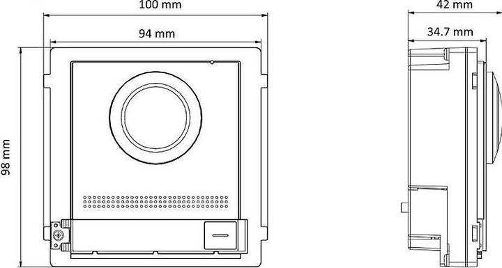 Actual product image Hikvision DS-KD8003Y-IME2/S Modular door station 2-wire (Cable)