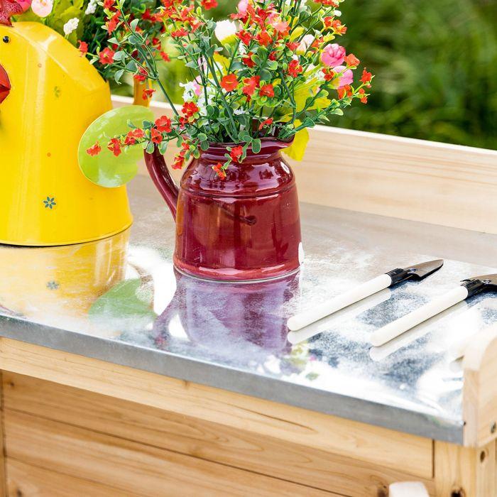 Produktbild Swisshandel24 Gartenschrank Pflanztisch mit Unterschrank Holz, 2 Einlegeböden, 83 x 40 x 92 cm