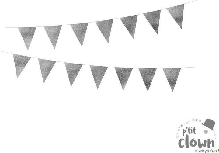 Produktbild P'tit Clown Happy Birthday Buchstabenkette Schnürlischrift silber