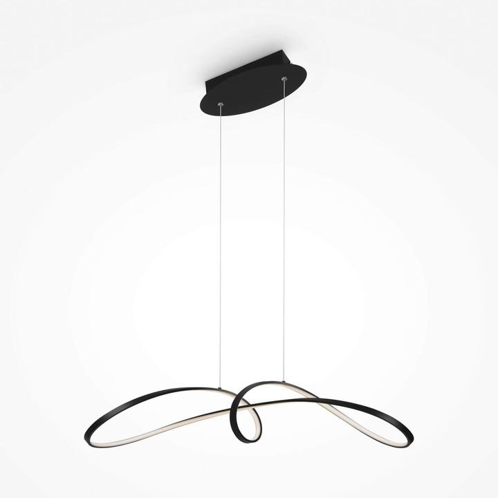 Produktbild Maytoni Curve LED Pendelleuchte, Hängeleuchte 42W Schwarz 85Ra Neutralweiss (2800 lm)