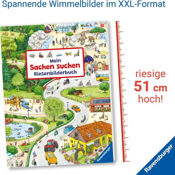 Actual product image Ravensburger Mein Sachen suchen Riesenbilderbuch (German, Susanne Gernhäuser, 2022)