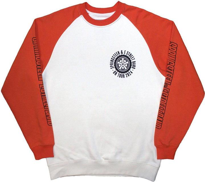 Immagine prodotto Bruce Springsteen Tour '24 Maglietta Ingranaggio Stampa posteriore Raglan Adulto Unisex (XL)