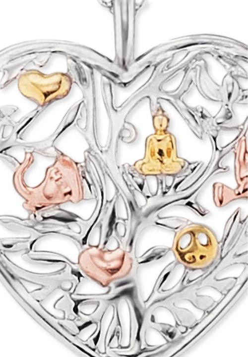 Image du produit Engelsrufer Collier coeur arbre de vie (Argent 925 plaqué platine, 50 cm)