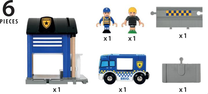 Image du produit Brio Poste de police avec véhicule de secours