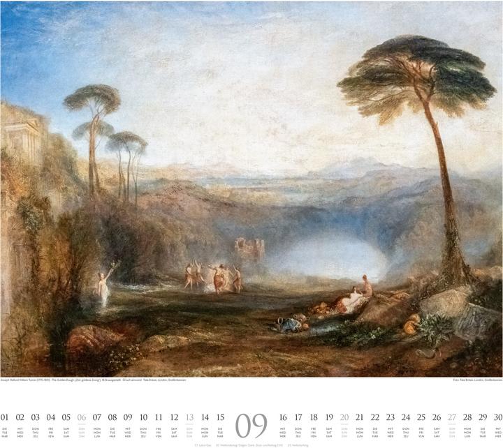 Produktbild William Turner Kalender 2026 (54 x 48 cm, Harter Einband, Französisch, Deutsch, Englisch)