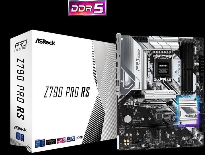 Productafbeelding AsRock Z790 PRO RS ATX Intel DDR5 So.1700 (LGA 1700, Intel Z790, ATX)