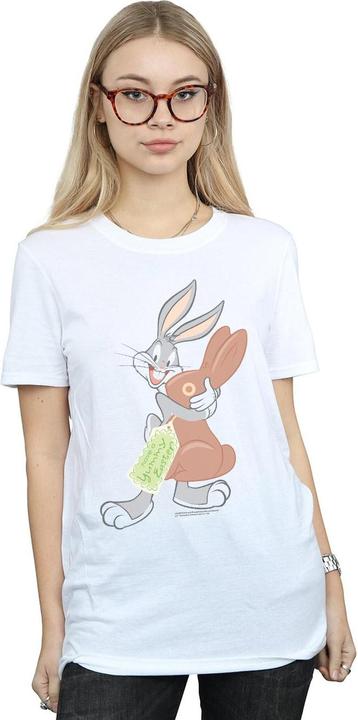 Actual product image Looney Tunes Womens/Ladies Bugs Bunny Yummy Easter Cotton Boyfriend T-Shirt (XL)