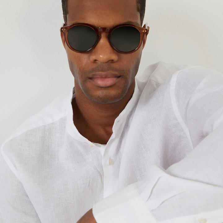 Produktbild La Redoute Collections Gerades Leinenhemd Signature mit Stehkragen (M)