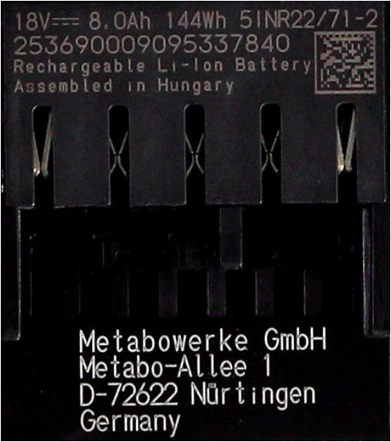 Immagine prodotto Metabo Set di batterie 18V con 2 batterie LiHD 8.0Ah ( 625592000 ) (18 V)