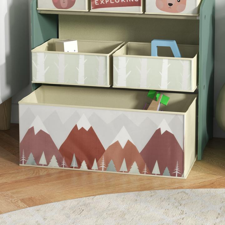 Actual product image Hexbots Kinderzimmerregal MDF, Vliesstoff Grün