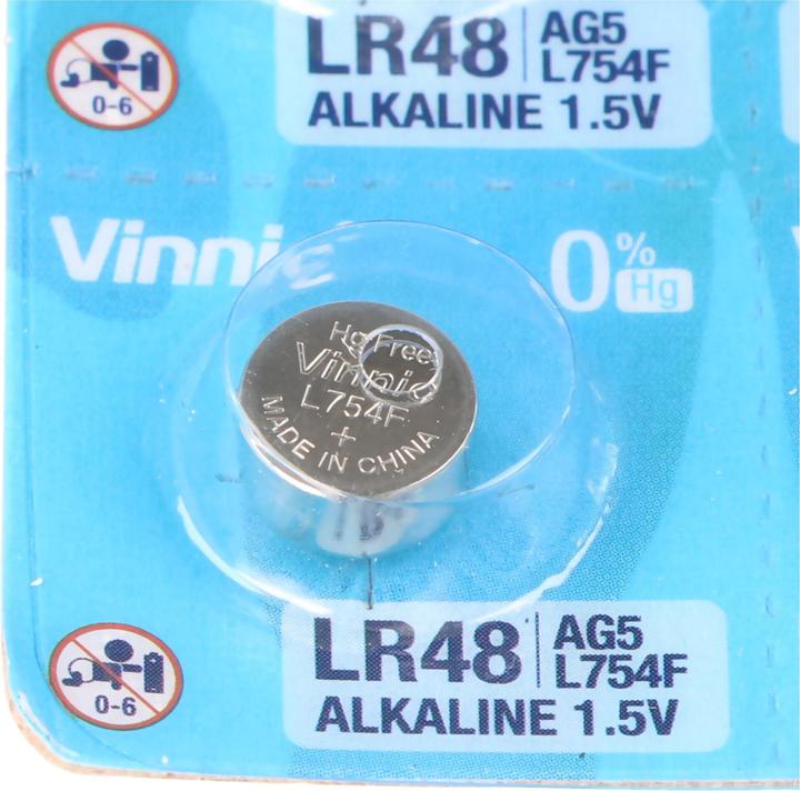 Image du produit Vinnic 10 pièces AG5, LR48, G5, LR 48, AG 5 (10 pcs, LR48, 72 mAh)