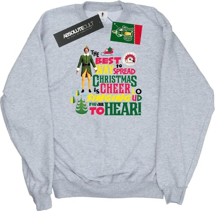 Actual product image Elf Mens Christmas Cheer Sweatshirt (S)