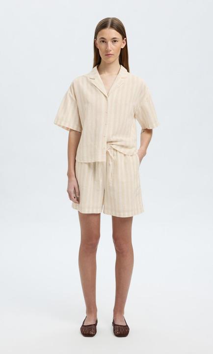 Actual product image Selected Homme Kurzarm Bluse aus Leinengemisch (42)