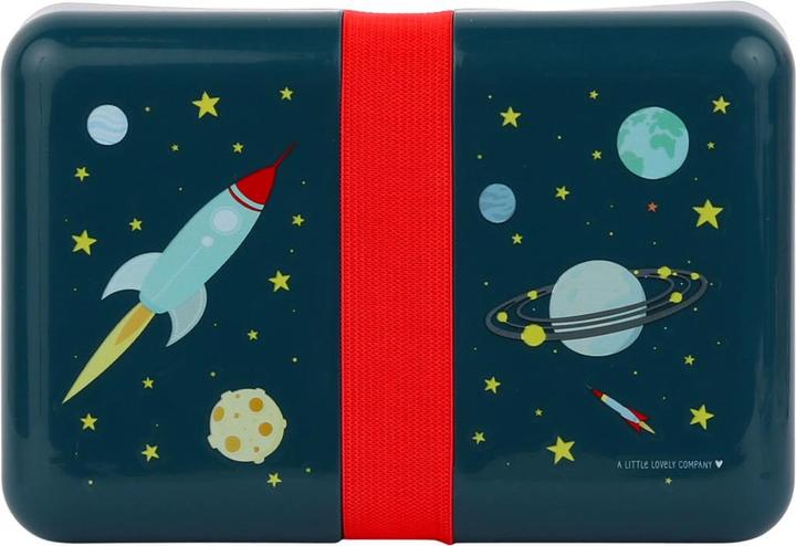 Produktbild A Little Lovely Company Lunchbox Space SBSPBU13 blau 18x6x12cm