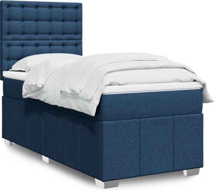 Actual product image VidaXL Bo x spring bed with mattress 90 x 200 cm fabric (90 x 200 cm, 90 x 200 cm)