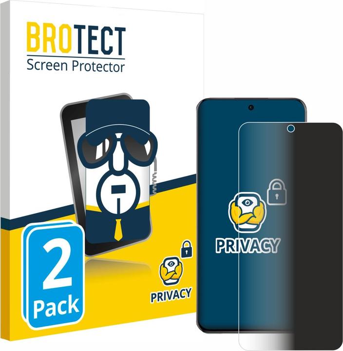 Productafbeelding BROTECT Anti-spionnetje privacyfolie Beschermfolie tegen blauw licht (2 Stuk, Realme 12 Pro+)