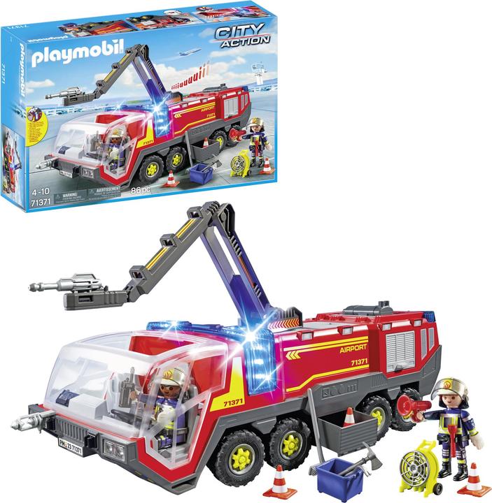Actual product image Playmobil 71371 Airport Fire Truck with Light and Sound (71371, Playmobil City Action)