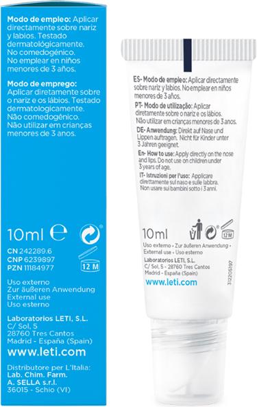 Valori nutrizionali e ingredienti Leti LETIbalm Repair Fluido per naso e labbra, soluzione da 10 ml (10 ml)