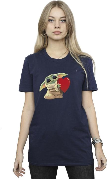 Immagine prodotto Star Wars The Mandalorian The Kids With Heart Maglietta Ampia Donna (3XL)