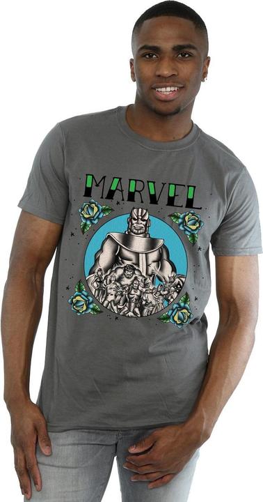 Actual product image Mens Avengers Group Tattoo T-Shirt (M)