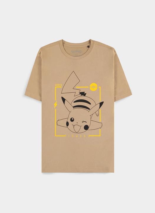 Produktbild Difuzed Pokémon - Beige Pikachu Line-art Men's Short Sleeved T-shirt - S (S)