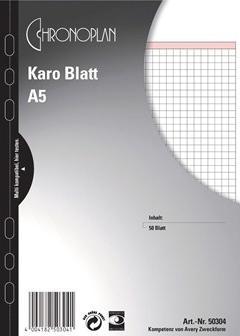 Produktbild Chronoplan Karo Blatt (A5, Deutsch)