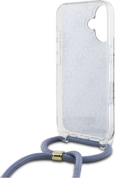 Image du produit Guess GUHCP16SHC4SEB iPhone 16 6.1" niebieski/blue hardcase Cord 4G Print