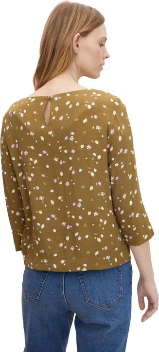 Produktbild Tom Tailor Bluse Gemusterte Sommerbluse mit U-Boot Ausschnitt (40)