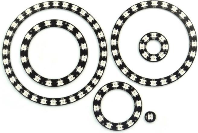 Image du produit DFRobot Neopixel Ring Set avec 1/8/12/16/24/32 WS2812 RGB LED