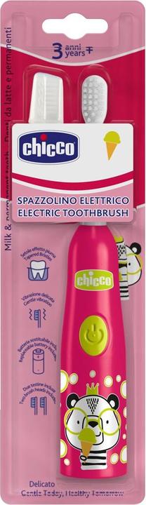 Actual product image Chicco Electric toothbrush, PANDA - 3Y+ - With replaceable battery (Oscillating toothbrush)
