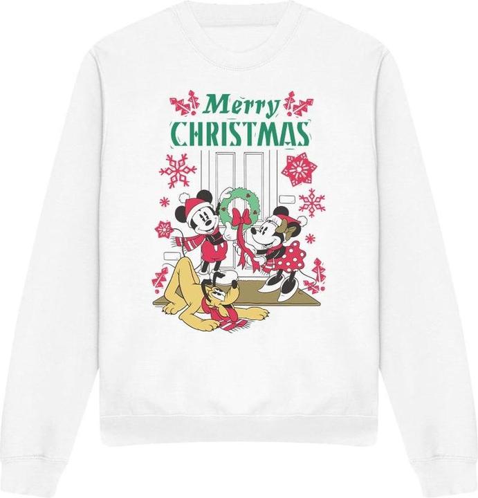 Immagine prodotto Disney Felpa Natale Topolino e Topolina Corona di Fiori Adulto Unisex (M)