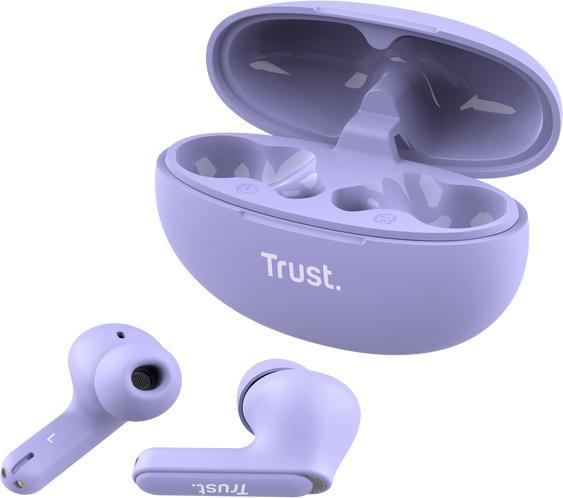 Actual product image Trust Yavi Bt Enc Earbuds Purple (ANC, 23 h, Wireless)
