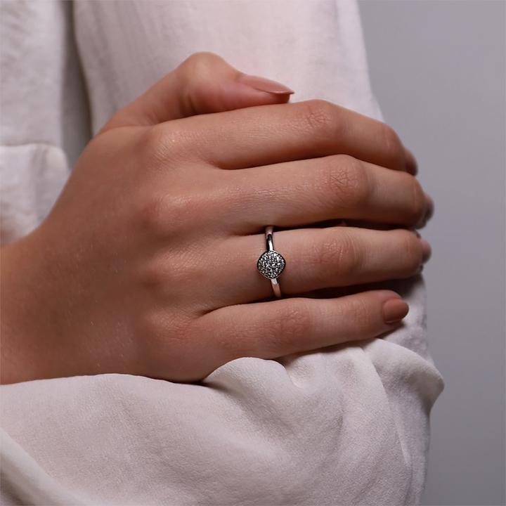 Image du produit Ti Sento Milano Bague solitaire avec pavé de zirconium 12174ZI (56, Argent 925)