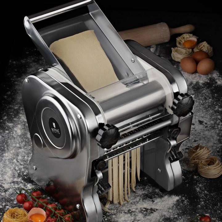 Produktbild Royal Catering Nudelmaschine elektrisch Pastamaker 18 cm Pastamaschine 1 - 14 mm Nudeln 550 W