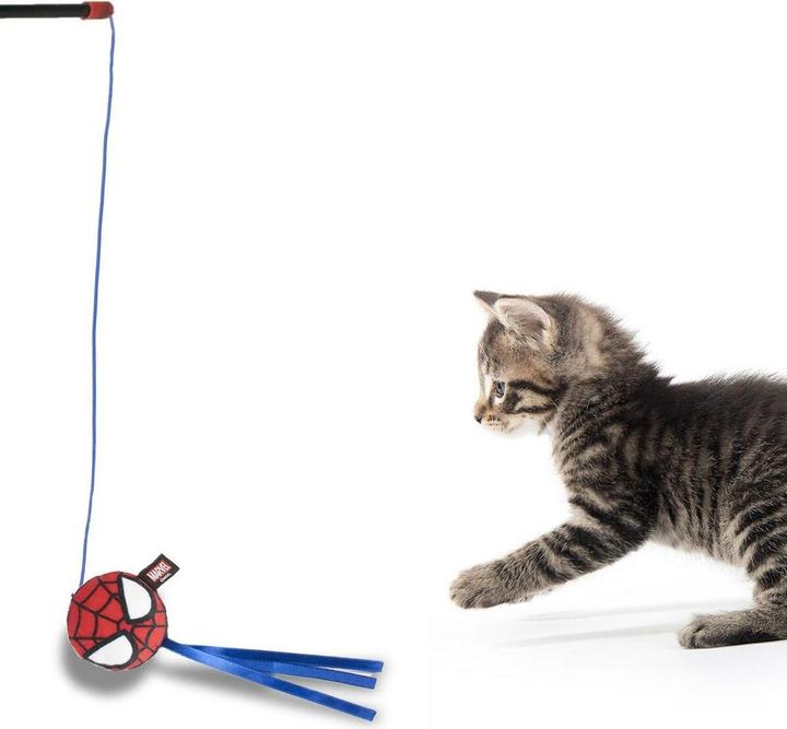 Actual product image Spiderman Cat toy Spider-Man red 100 % polyester (Catmint toy)