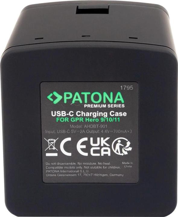 Produktbild Patona Premium Tripple-Charger für GoPro Hero 9, 10 und 11 (Hero 10, Hero 9, Hero 11)