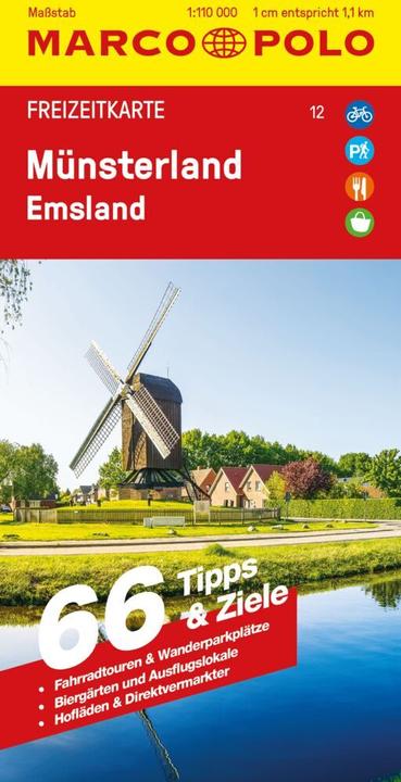 Actual product image Leisure map 12 Münsterland, Emsland 1:110,000