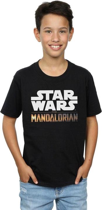 Actual product image Star Wars Boys The Mandalorian Logo T-Shirt (116)