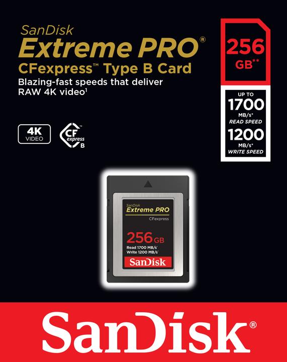 Image du produit SanDisk Extreme Pro (256 Go, CFexpress type B)
