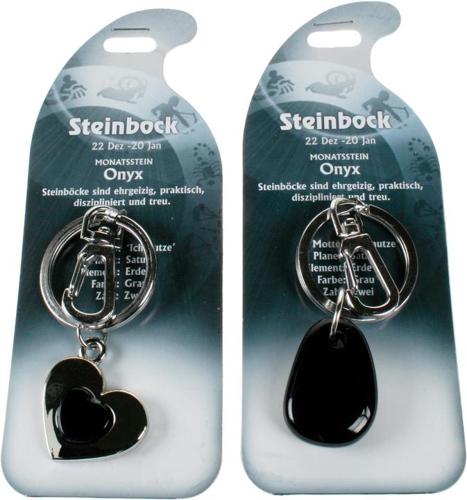 Produktbild Roost Schlüsselanhänger Steinbock G270 Onyx 2 Motive (assortiert) (Onyx)
