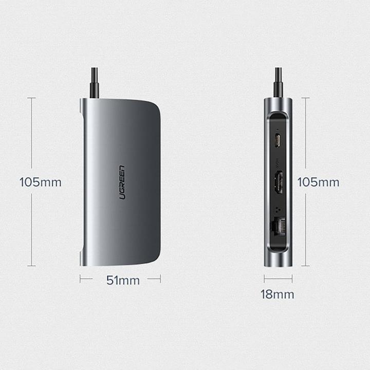 Produktbild Ugreen 9 in 1 Hub (USB-C, 9 Ports)