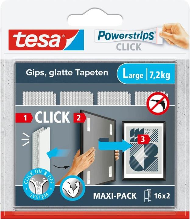 Immagine prodotto tesa Tappetini adesivi in velcro Powerstrips (7.20 kg)