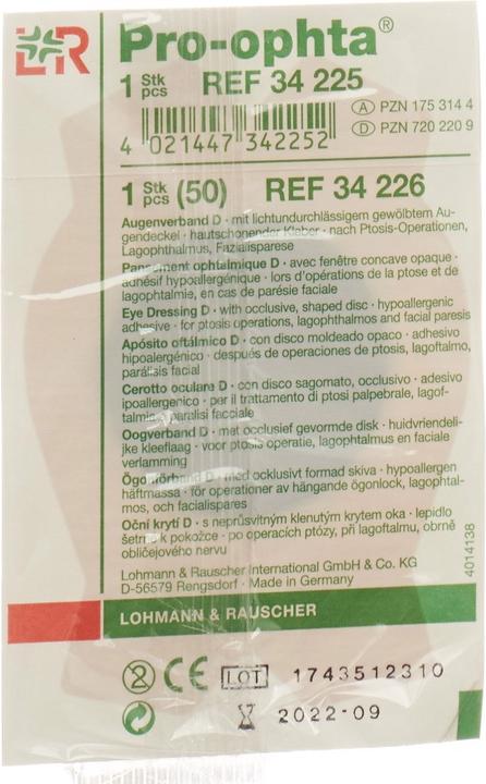 Produktbild Pro Ophta D Augenverband lichtdicht hautfarbig (1 x)