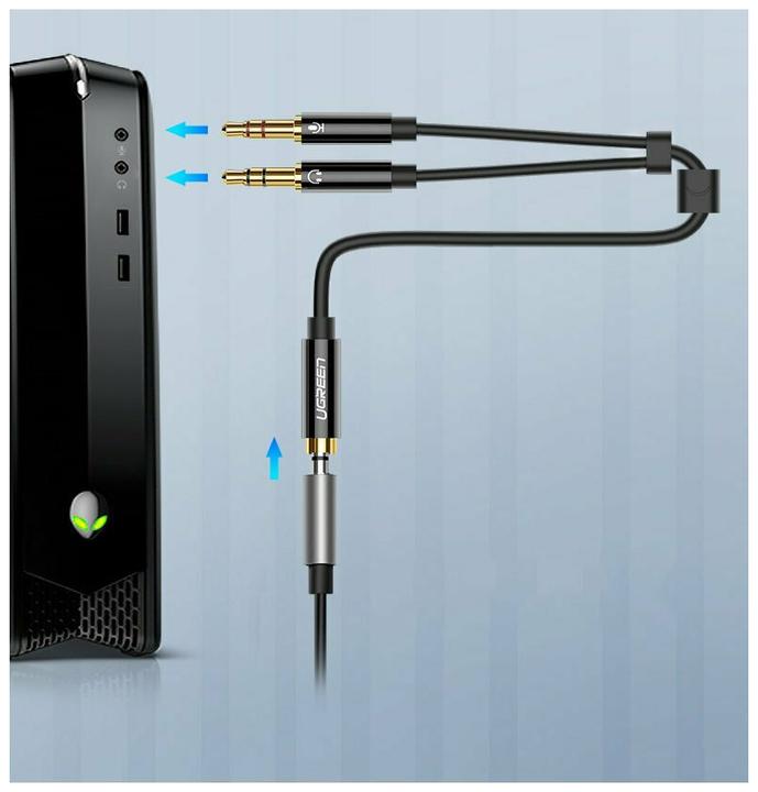 Immagine prodotto Ugreen Splitter Y per microfono e cuffie con jack da 3,5 mm (0.20 m, Connettore da 3,5 mm (AUX))